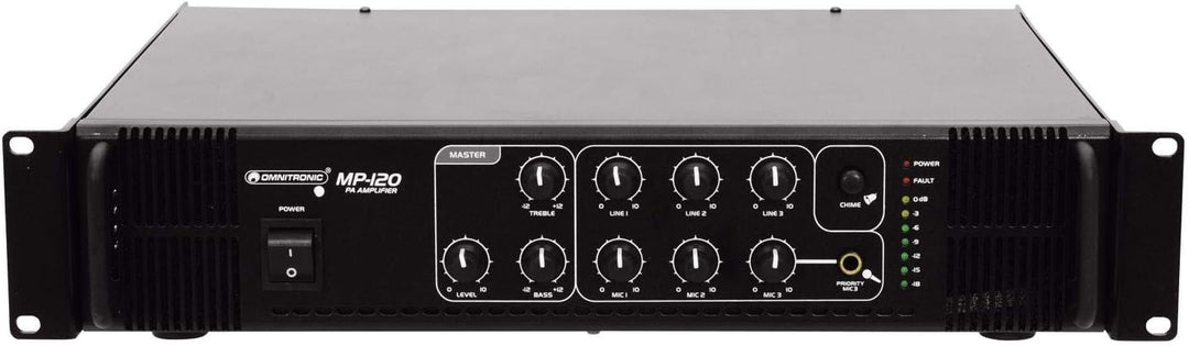 OMNITRONIC MP-120 ELA-Mischverstärker | ELA-Mono-Mischverstärker, 120 Watt