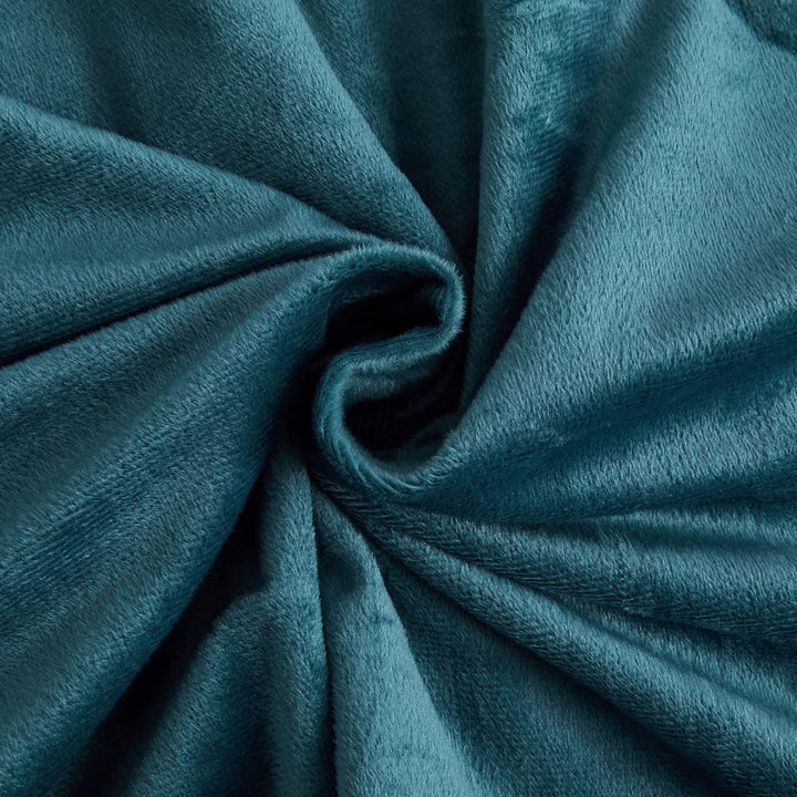 Luofanfei Warme Plüsch Bettwäsche 220x240 Warm Winter Flauschig Fleece Bettwäsche Set Petrol Blau Gr