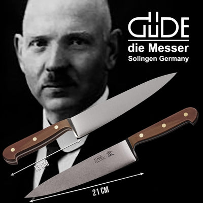 Güde 6805/21 Solingen Tradition - Kochmesser geschmiedet, 21 cm, Pflaumenholz, K.GÜDE, Küchenmesser,