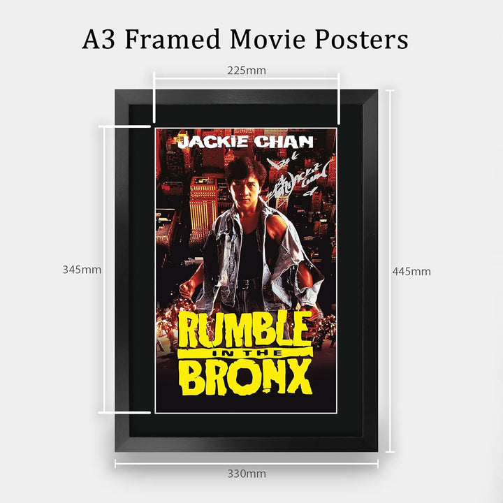 HWC Trading Rumble In The Bronx A3 Gerahmte Signiert Gedruckt Autogramme Bild Druck-Fotoanzeige Gesc