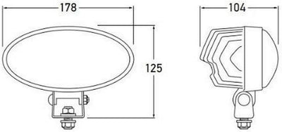 HELLA - LED-Arbeitsscheinwerfer - Oval 90 Gen. II - 24/12V - 5000lm - Anbau/geschraubt - schwenkbare