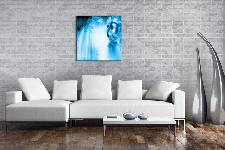 Sinnlichkeit des Tanzes Format: 40x40 Effekt: Monocrome Blau als Leinwand, Motiv fertig gerahmt auf