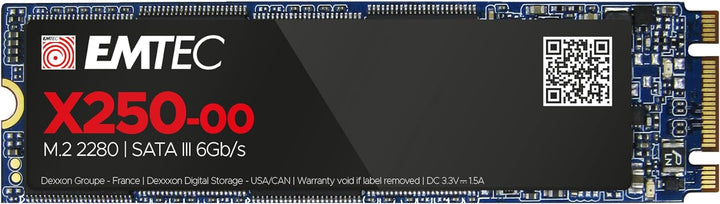 Emtec ECSSD2TX250 interne SSD – 2,5 Zoll – SATA – Kollektion X250 Power Plus – 3D NAND – 2 Tera
