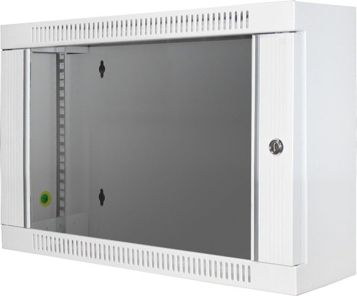 Digitus 106057 Wandschrank für Netze und Elektrogeräte, 6 Einheiten, 19 Zoll, Tiefe 150 mm, Glas, gr