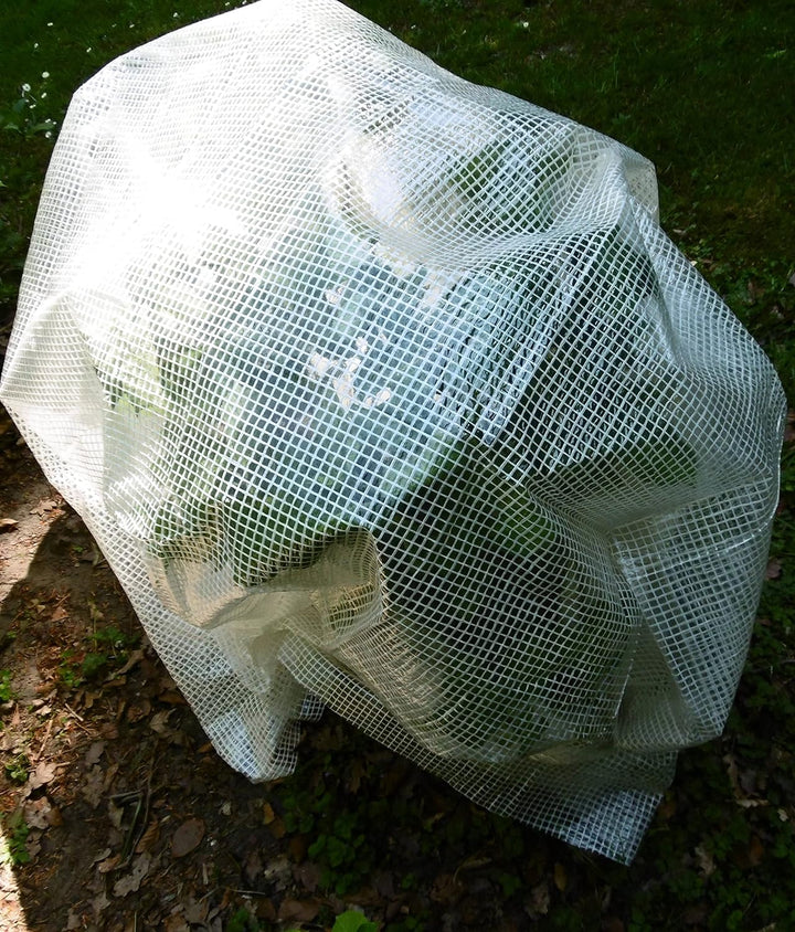 EXCOLO Gitterfolie 25m x 3,0m = 75m² transparent weiss Abdeckung Plane als Windschutz Sichtschutz We