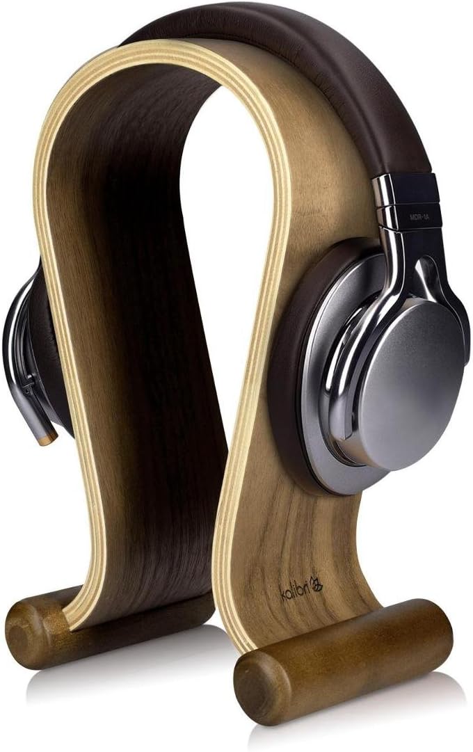 kalibri Kopfhörerhalter Kopfhörerständer Universal aus Holz - Kopfhörer Halter Gaming Headset Halter