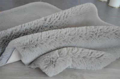 normani Weicher Hochflor Fellteppich - Maschinenwaschbar und aus veganem Material mit Cashmere Touch