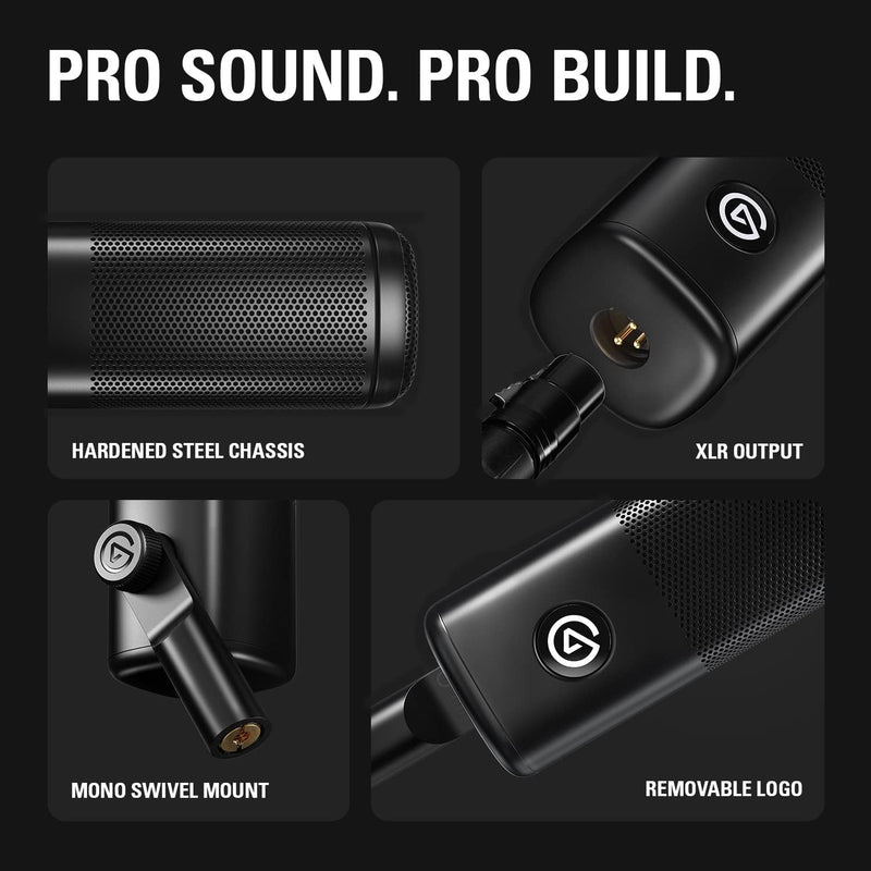 Elgato Wave DX mit Kabel - Dynamisches XLR-Mikro mit 3m XLR Kabel, unterdrückt Hintergrundgeräusche,