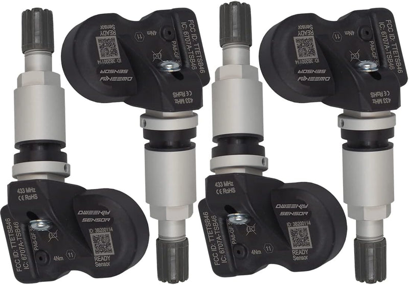 4 x RDKS/TPMS Sensoren – Reifendruckkontrollsystem passen für Ford Fiesta VI (Fiesta 6) - Typ [CB1/C