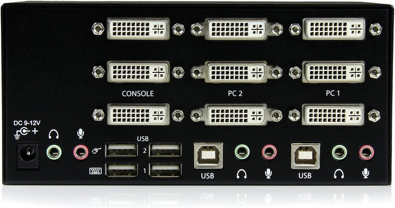 StarTech.com 2 Port Dreifach Monitor DVI USB KVM Switch mit Audio und USB 2.0 Hub - Tripel Monitor K