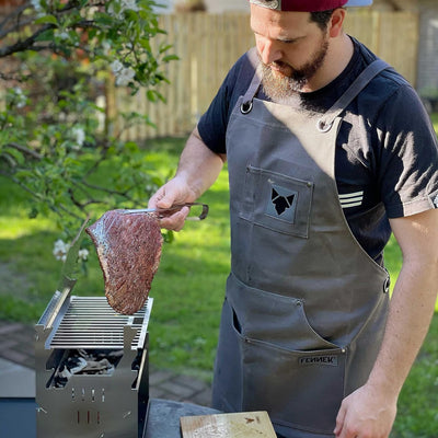 FENNEK Grillschürze | hochwertig verarbeitet | mit Imprägnierung durch Wachsschicht