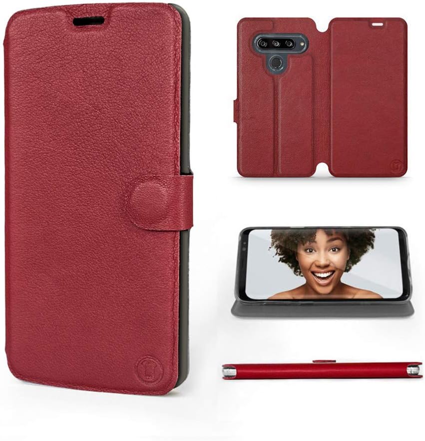 Mobiwear | Echt Lederhülle | Kompatibel mit LG G8s ThinQ, Made in EU handyhülle, Slim Leather Case,