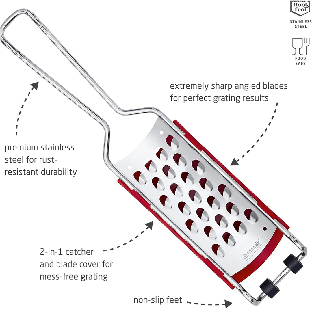 triangle 50 151 13 03 Reibe grob mit Fänger professionelle Qualität Gemüsereibe mit Auffangbehälter