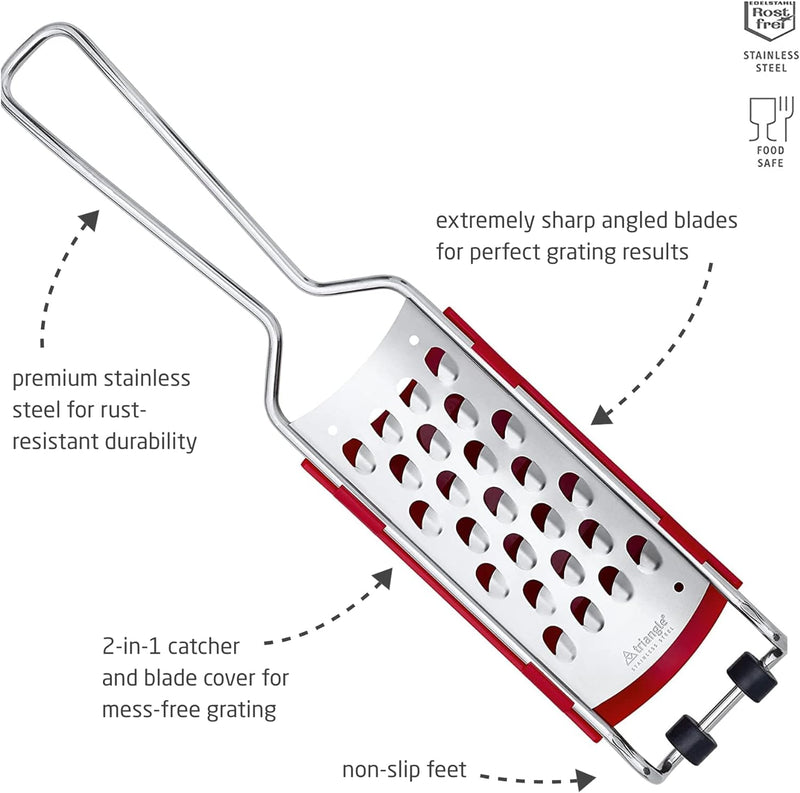 triangle 50 151 13 03 Reibe grob mit Fänger professionelle Qualität Gemüsereibe mit Auffangbehälter