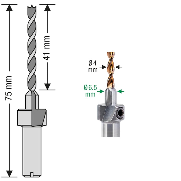 SPAX - Bohrsenker Step drill 4,4 und 6,5 mm, 1 Stück in der Dose - 5000009186049