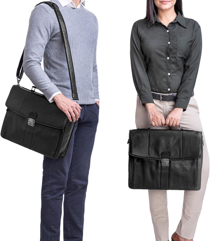 STILORD 'Havanna' Leder Businesstasche A4 Gross Klassische Aktentasche Arbeitstasche Abnehmbarer Sch