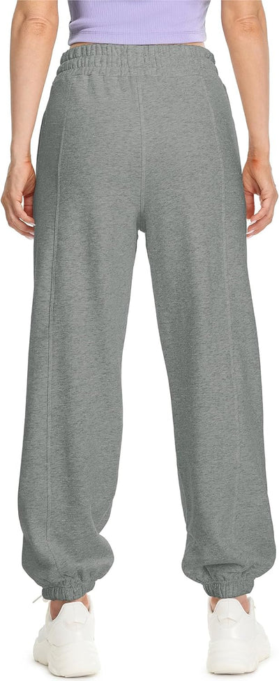 icyzone Damen Warme Jogginghose Hohe Taille Gefüttert Fleece Thermo Hose Baggy Winter Sporthose Swea