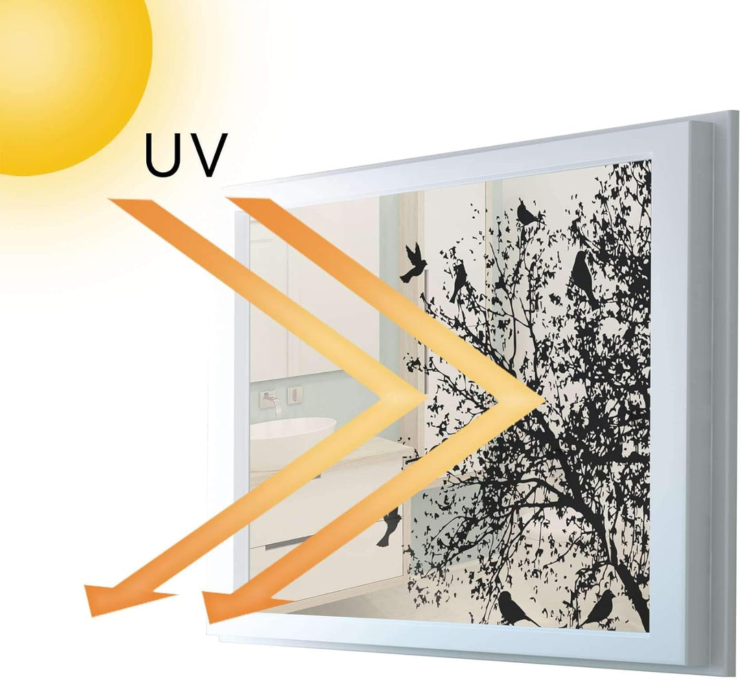 Fensterfolie Sichtschutz I Hochwertige Klebefolie für Fenster - Sticker I Deko Folie für Küche, Bad,