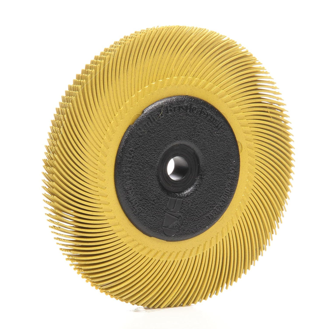 3M 33215 Scotch-Brite Radial Bristle Brush BB-ZB mit Adapter, P80, Typ C, 152,4 mm, 12,7 mm, Gelb
