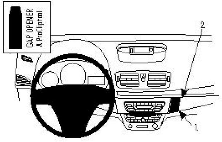 Brodit 854338 ProClip Halterung, schwarz