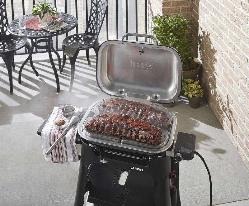 Weber 6613 Lumin Compact Versatility Grill Kit, Silver, Compact