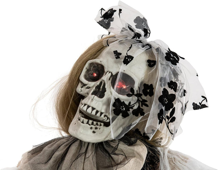 EUROPALMS Halloween Figur Braut, animiert, 170cm | Animierte Figur mit Licht- und Soundeffekt (Batte