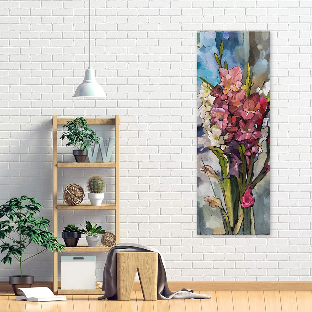 Feeby Wanddeko Blumen Bild Kunstdruck modern für Schlafzimmer Rot 30x90 cm M14017 30x90 cm, M14017 3