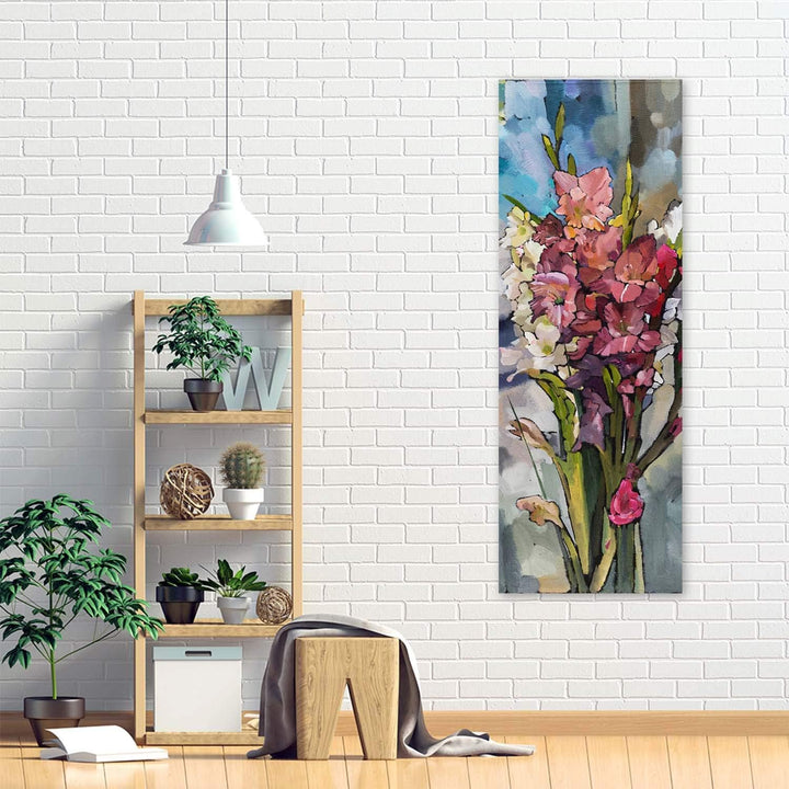Feeby Wanddeko Blumen Bild Kunstdruck modern für Schlafzimmer Rot 30x90 cm M14017 30x90 cm, M14017 3