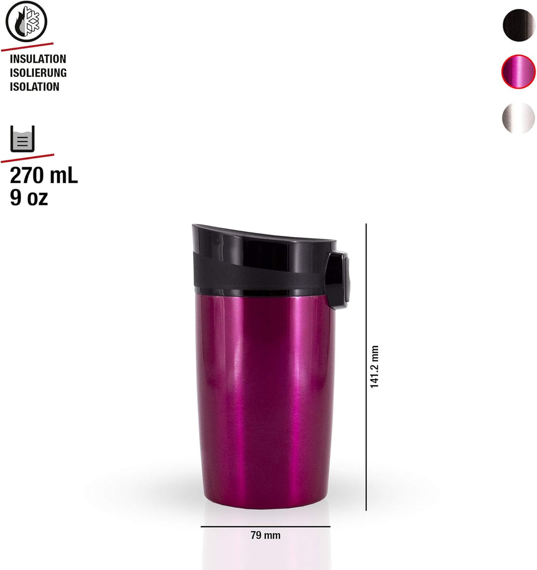 SIGG Miracle Thermobecher (0.27 L / 0.47 L), schadstofffreier und isolierter Kaffeebecher, auslaufsi