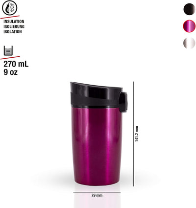 SIGG Miracle Thermobecher (0.27 L / 0.47 L), schadstofffreier und isolierter Kaffeebecher, auslaufsi