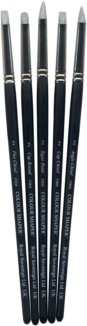 Colour Shaper CSH12902 Gummipinsel-Set, Grösse 2, graue Spitze