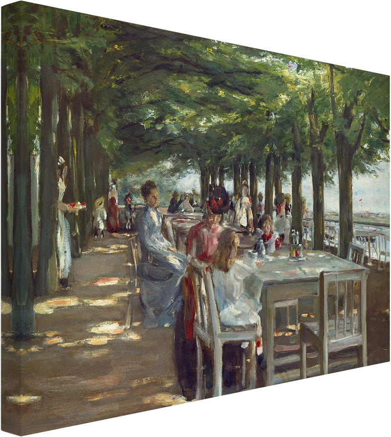 Bilderwelten Leinwandbild Max Liebermann Terrasse des Restaurants Jacob Querformat 90 x 120 cm 90cm