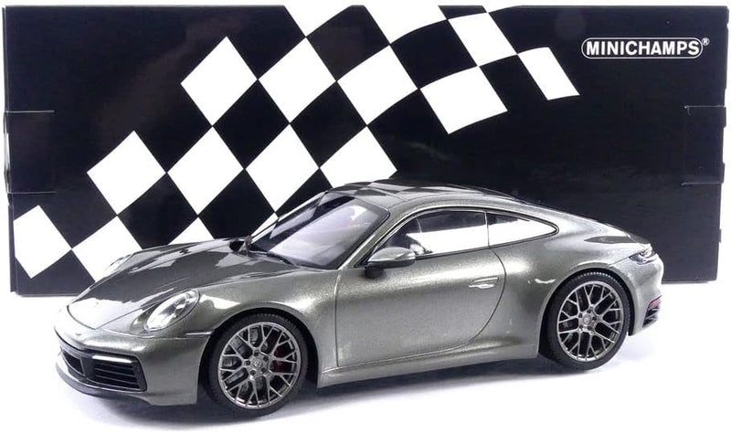 Minichamps 155067328 1:18 Porsche 911 Carrera 4S-2019-Green Metallic Sammlerstück Miniaturauto, grün