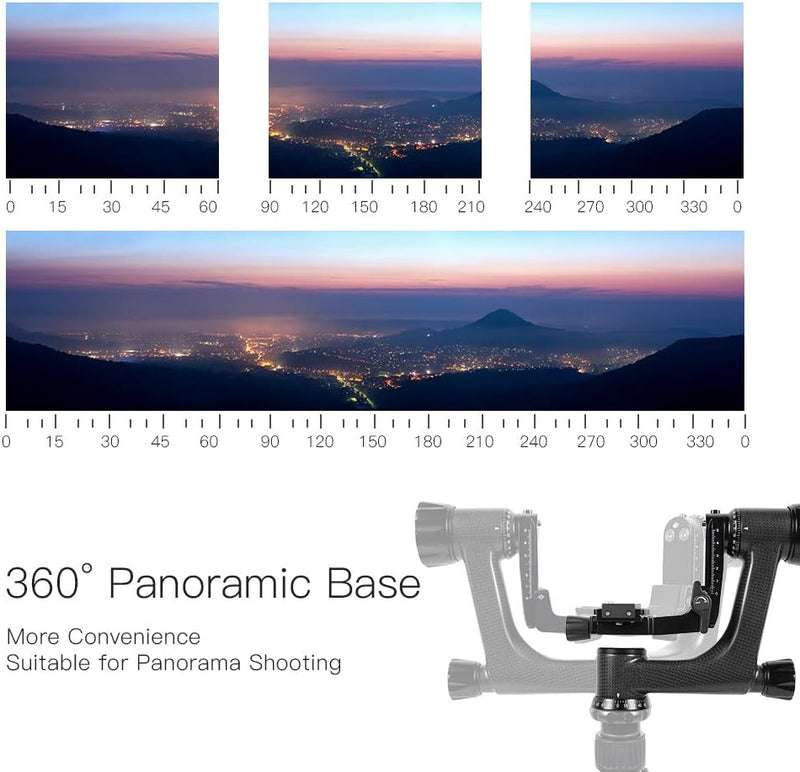 SIRUI PH-10 Gimbal Carbon Kardan Kopf 360° Panorama, bis 15kg Tragkraft, Arca Swiss kompatibel, PH-1