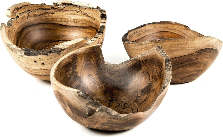 Windalf Kleine Triskele Holzschale Ayleen Ø 15 cm Handarbeit aus Wurzelholz