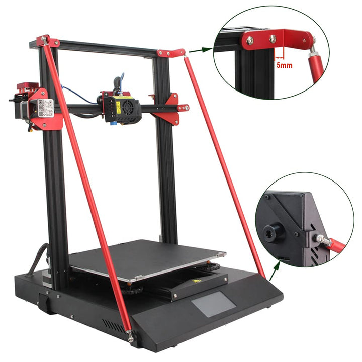Befenybay Upgrade Stützstangen-Set für Creality 3D-Drucker CR-10S PRO und CR-10S PRO V2 (616 mm) 616