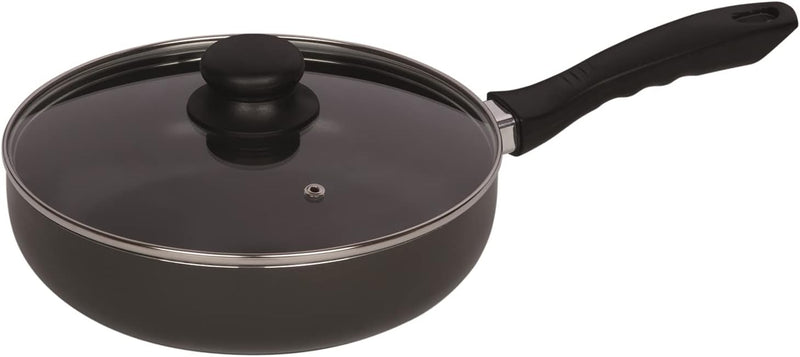 Riess, 3527-151, Alu Pfanne hoch mit Glasdeckel, Induktion, ALUGESCHIRR REVENTON, Durchmesser 24 cm,