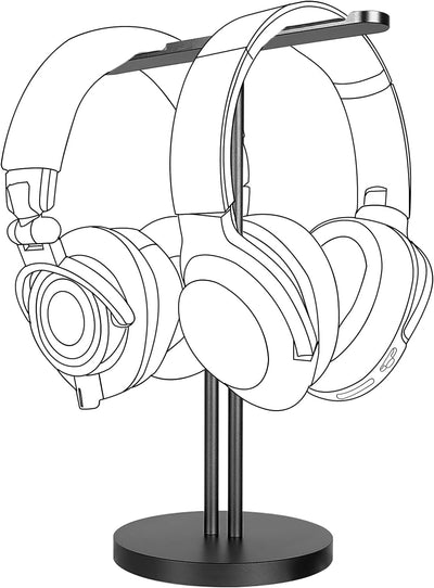 GEEKRIA Doppel-Kopfhörer-Ständer aus Aluminiumlegierung für Over-Ear-Kopfhörer, Gaming-Headset-Halte