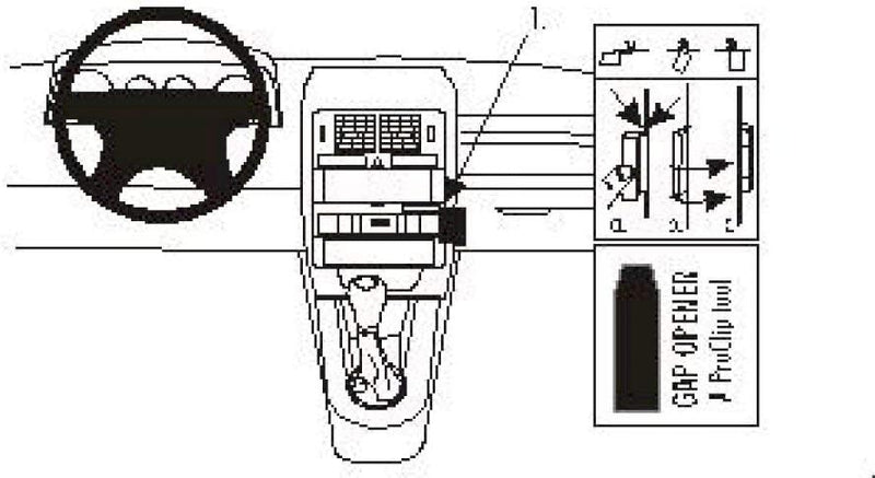 Brodit 852838 ProClip Halterung, schwarz