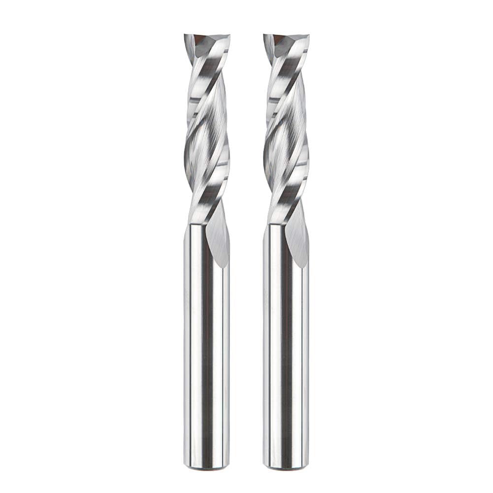 SpeTool 2 Stück Spiralnutfräser 8mm Schaft Upcut 32mm Schnittlänge Nutfräser Nutfräser Holzfräser Sp