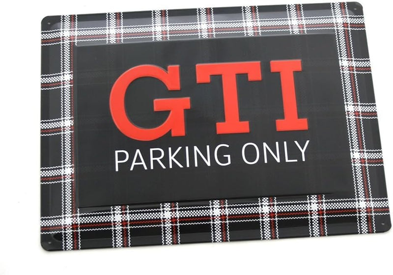 Volkswagen Classic Parts Original GTI Blechschild Parking Only Schild Parkplatz Garage