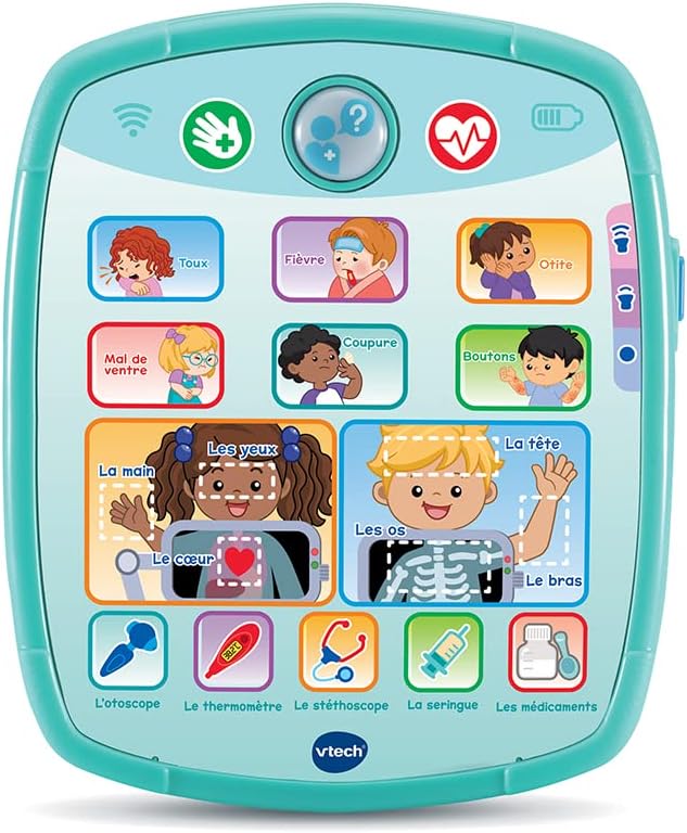 VTech - Elektronisches Lehrlings-Set, Doktorkoffer mit interaktiven Kinder-Tablets und Lernspielen,