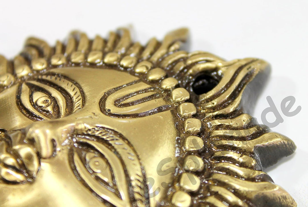 eSplanade - Brass Sun Wall Decor - Beautiful Sun (Surya) Face Murti Idol Statue Sculpture Wall Hangi