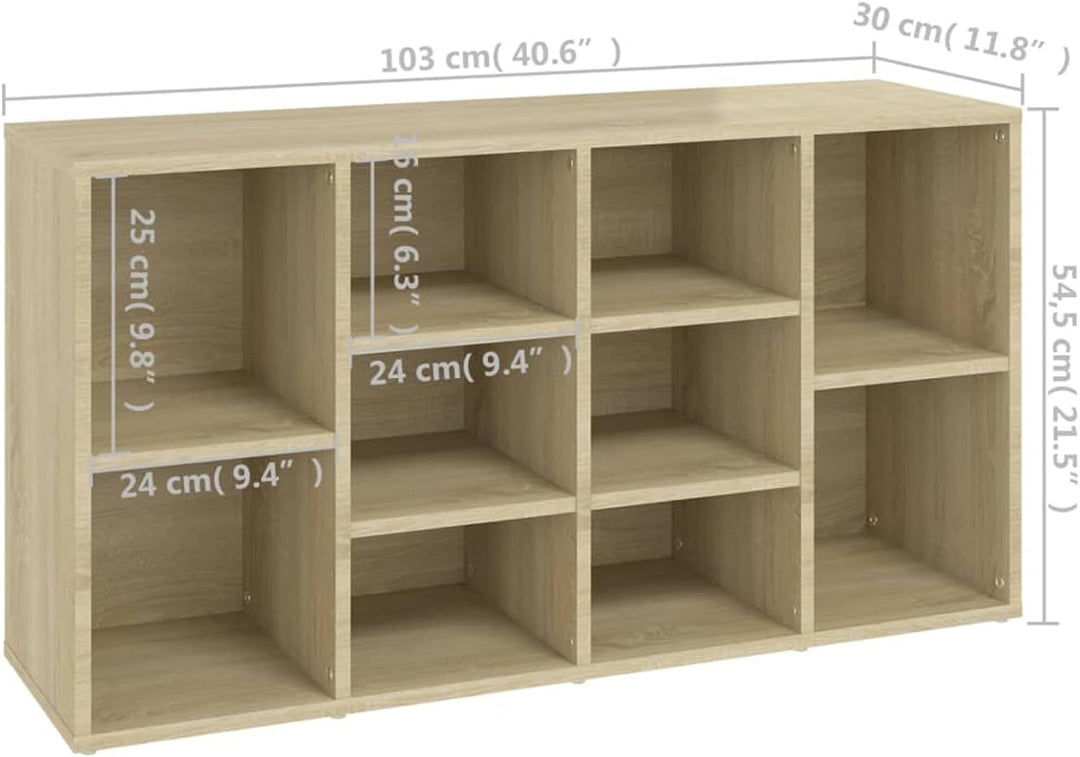 Tidyard Schuhbank Sitzbank 10 Fächer Sitztruhe Schuhschrank Schuhablage Schuhregal Schuhaufbewahrung