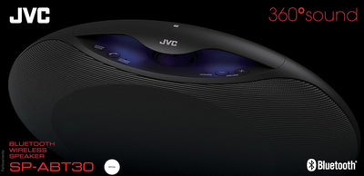 JVC SP-ABT30-BEG Bluetooth Lautsprecher (v3.0 Bluetooth, NFC, 10 Watt) schwarz, schwarz