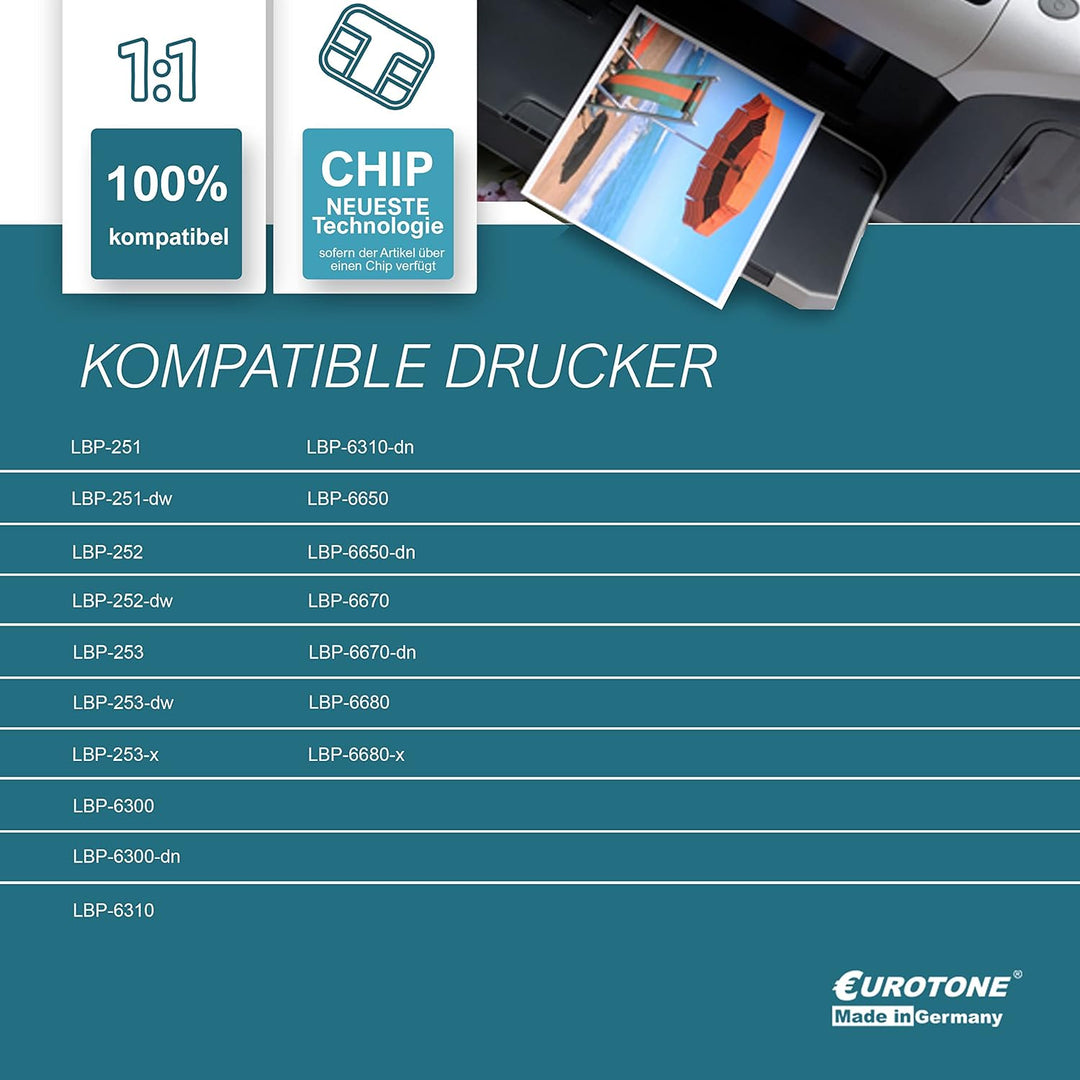2X Müller Printware XXL Toner kompatibel für Canon I-Sensys LBP 251 252 253 6300 6310 6650 6670 6680