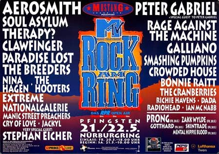 Rock AM Ring & Park - 1994, Rock am Ring 1994 » Konzertplakat/Premium Poster | Live Konzert Veransta