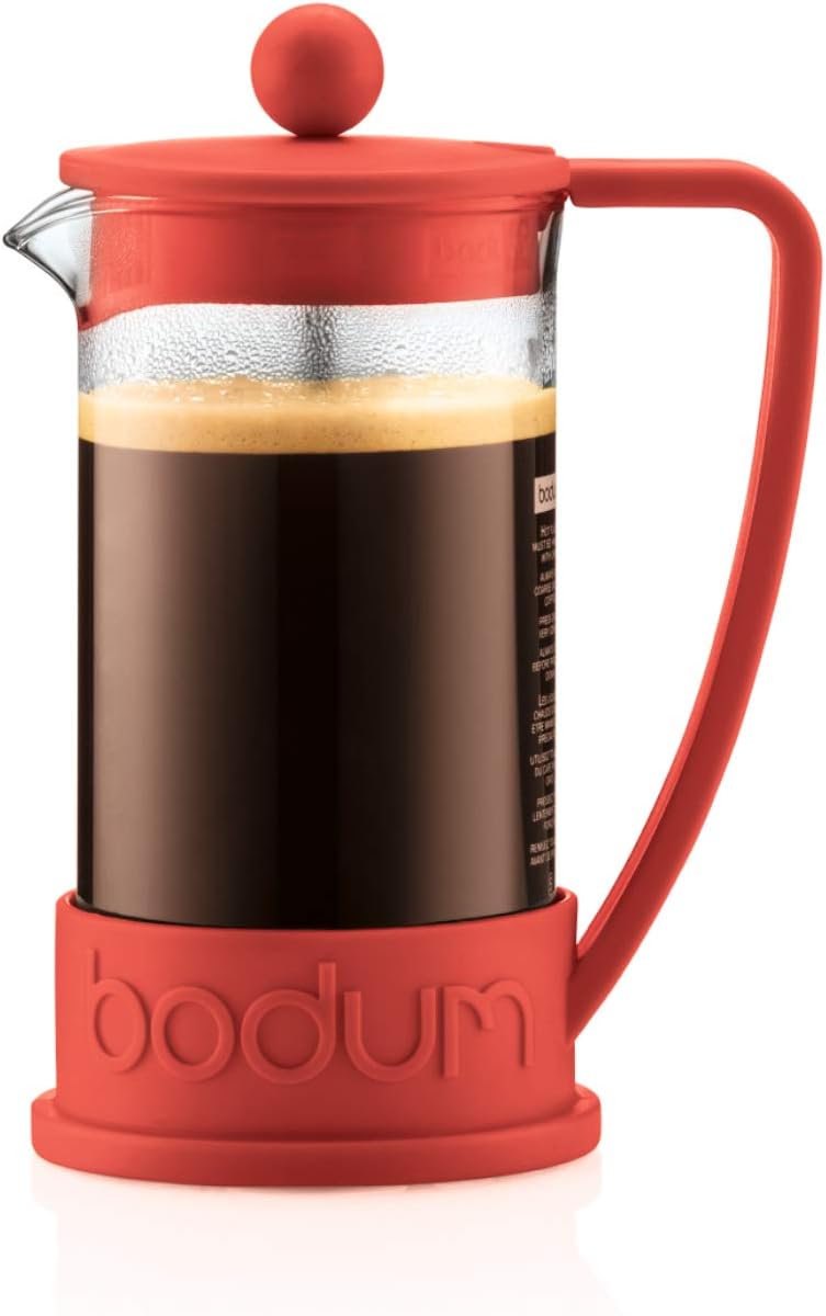 Bodum Brazil 10938-294 Kaffeebereiter 8 Tassen 1 l Rot Rot 8 Cups, Rot 8 Cups