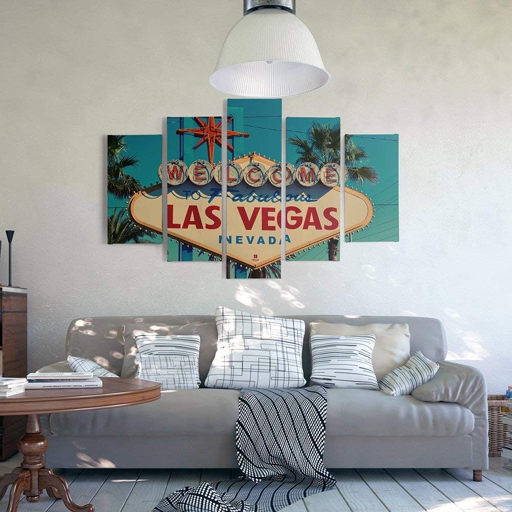 Feeby. Leinwandbild - 5 Teile - Bilder Wand Bild Wandbilder Kunstdruck XXL, 5-Teilig, Typ A, 300x140