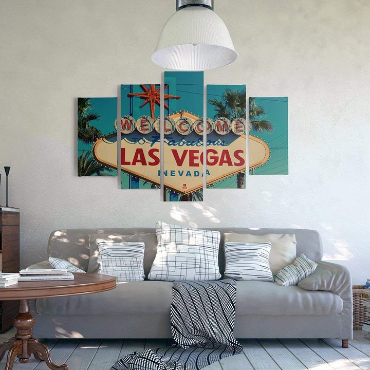 Feeby. Leinwandbild - 5 Teile - Bilder Wand Bild Wandbilder Kunstdruck XXL, 5-Teilig, Typ A, 300x140